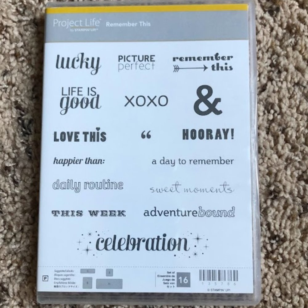 Stampin Up Remember This Stamp Set